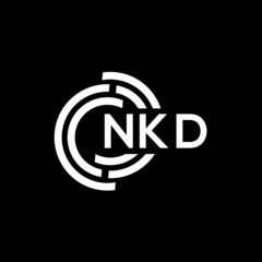 NKD letter logo design on black background. NKD creative initials letter logo concept. NKD letter design.