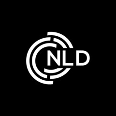 NLD letter logo design on black background. NLD creative initials letter logo concept. NLD letter design.