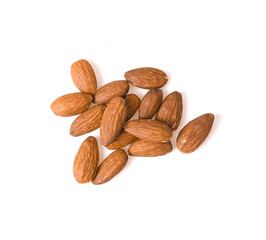 Almonds seeds isolated on white