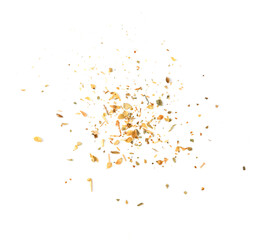 Oregano spices on a white