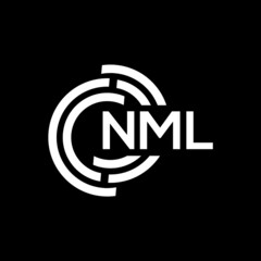 NML letter logo design on black background. NML creative initials letter logo concept. NML letter design.