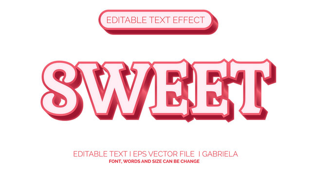 Editable Text Effect - Sweet