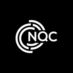 NQC letter logo design on black background. NQC creative initials letter logo concept. NQC letter design.