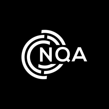 NQA letter logo design on black background. NQA creative initials letter logo concept. NQA letter design.
