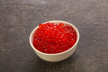 Luxury delicous red salmon caviar