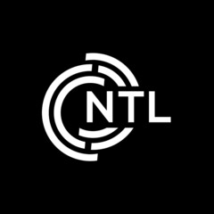 NTL letter logo design on black background. NTL creative initials letter logo concept. NTL letter design.