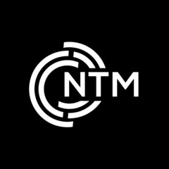 NTM letter logo design on black background. NTM creative initials letter logo concept. NTM letter design.