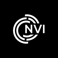 NVI letter logo design on black background. NVI creative initials letter logo concept. NVI letter design.