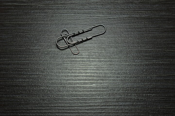 paper clips on a gray background