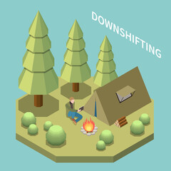 Downshifting Isometric Composition