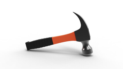 hammer side view with shadow 3d render