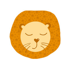 nice vector illustration with lion's portrait