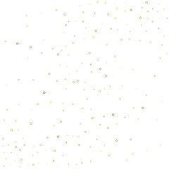 Gold Glitter Stars. Luxury Shiny Confetti.