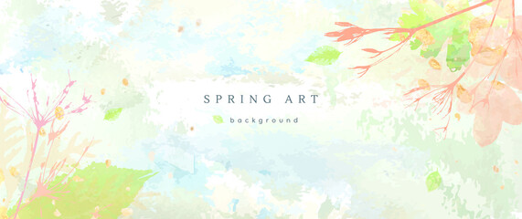 spring season vector background pastel banner blue - 491368646