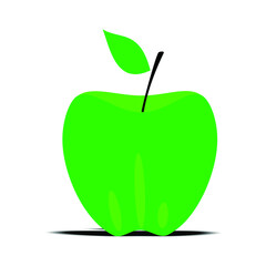 green apple fruit icon isolated on white background