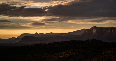 sunset in the mountains