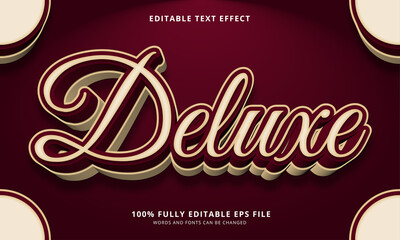 Deluxe text style editable text effect