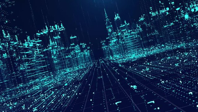 Particle digital holography technology urban architecture Street shuttle.