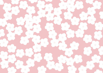 レトロ　桜　背景　イラスト