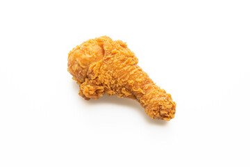 fried chicken on white background