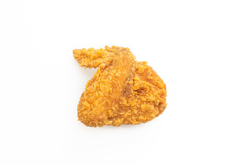 fried chicken on white background