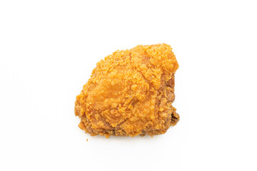 fried chicken on white background