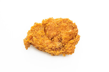 fried chicken on white background