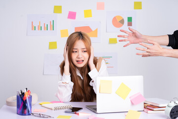 Young Asian businesswoman working concept