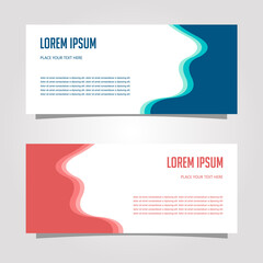 Vector Design Banner Background In Two Colors, blue and pink