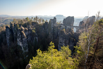 Basteibrücke, Elbsandsteingebirge, Rathen, Sachsen, Deutschland