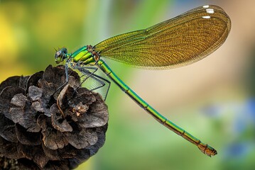 dragonfly on a branch