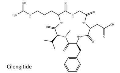 Cilengitide, a cyclic RGD pentapeptide, is currently in clinical phase III for treatment of glioblastomas and in phase II for several other tumors.