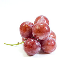 red grapes , Isolated on white background.