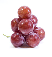 red grapes , Isolated on white background.