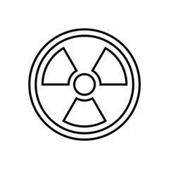 Radioactive icon in line style