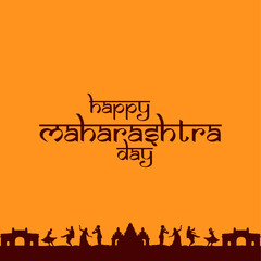 Happy Maharashtra Day Greeting Card Design 