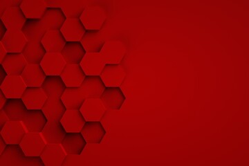 Abstract geometric texture of randomly extruded hexagons backgrounds, 3d rendering, Futuristic abstract background, commercial advertising.