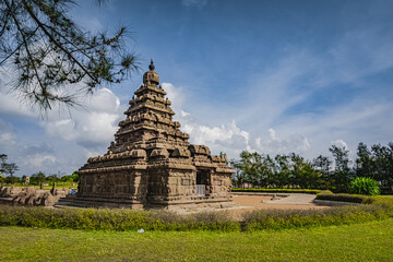 Shore temple built by Pallavas is UNESCO`s World Heritage Site located at Mamallapuram or Mahabalipuram in Tamil Nadu, South India. Very ancient place in the world.