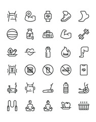 Health  Icon Set 240 isolated on white background