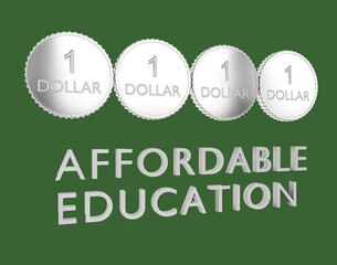 AFFORDABLE EDUCATION concept
