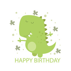 Fun happy birthday card vector illustration