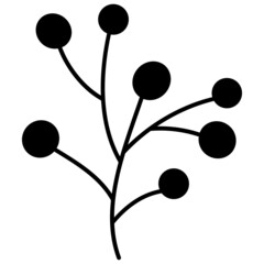 flower silhouette with hand drawn