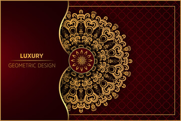 Creative luxury decorative mandala background | Luxury mandala background with golden arabesque pattern design 
