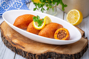 Kibbeh is a popular dish in Middle Eastern cuisine (Turkish name; icli kofte)