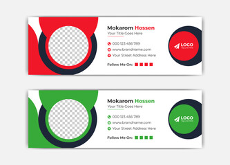 Corporate business email signature template