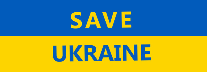 Ukrainian flag. Stop the war between Russia and Ukraine. Save Ukriana.Illustration