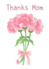 母の日をイメージしたカーネーションのブーケ／Carnation bouquet inspired by Mother's Day