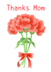 母の日をイメージしたカーネーションのブーケ／Carnation bouquet inspired by Mother's Day