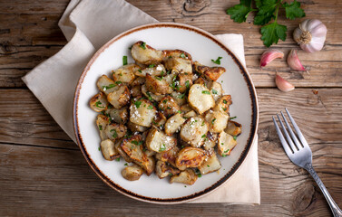 Homemade Roasted Jerusalem Artichoke Sunchokes with Garlic and Cheese