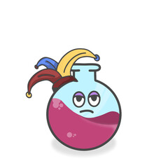 Glass Laboratory Cute Character Flat Cartoon Vector Design Illustration